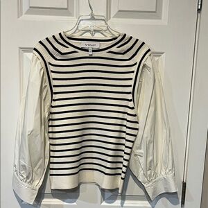 Derek Lam Tirza Mixed Media Top Size xl